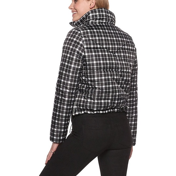 Juniors' Jou Jou Black and White Puffer Jacket - Picture 2 of 2